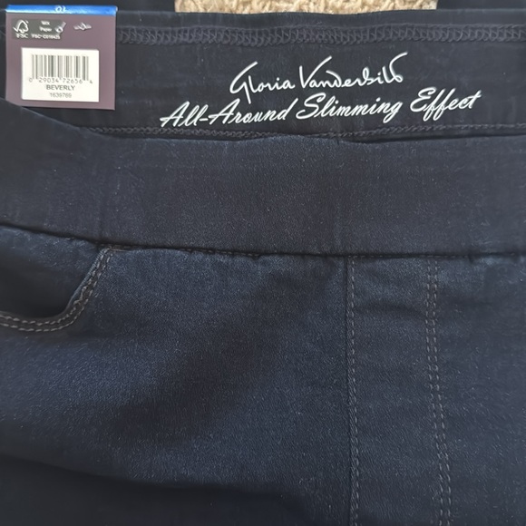 Gloria Vanderbilt Women's Pull-on Comfort Jeans High Rise - Dark Blue(Beverly) - Picture 4 of 4
